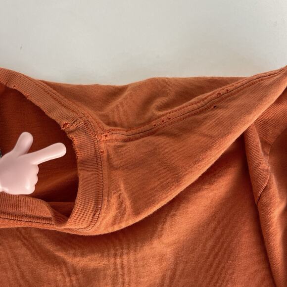 Vintage Tommy Hilfiger Basic Orange T-shirt Size XL Distressed - Picture 4 of 5
